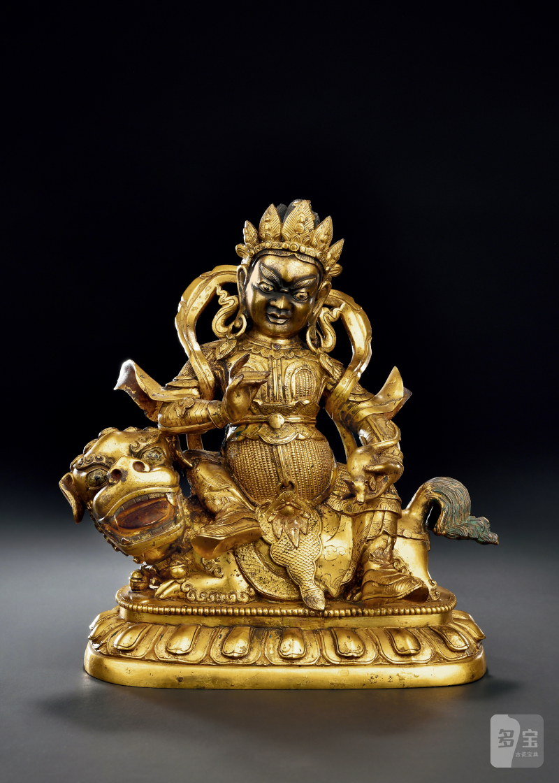 清乾隆（1736-1795年） 财宝天王像 - 图1